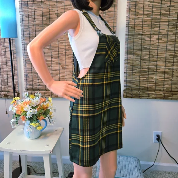 Jolie and Joy Tartan Plaid Pinafore Dress - Picture 3 of 10